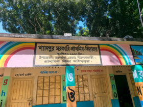 শ্যামপুর সরকারি প্রাথমিক বিদ্যালয়ে ক্লাসে ঘুমাচ্ছিলেন শিক্ষিকা