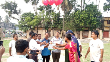 বাগমারা’য় তাহেরপুর ফুটবল একাডেমির শুভ উদ্বোধন