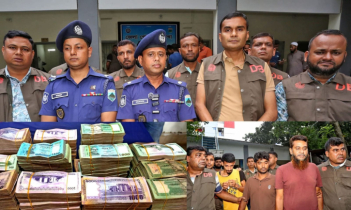 বগুড়ায় পুলিশ পরিচয়ে ১০২ভরি স্বর্ণ ছিনতাই,৮৮লাখ টাকাসহ গ্রেপ্তার ৪
