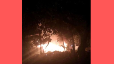 কোনাবাড়ীতে ঝুটের গুদামে আগুন, পুড়ে ছাই মালামাল
