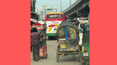 জুরাইন রেলগেট মোড়ে রাইদা পরিবহনের বেপরোয়া বাস পার্কিং