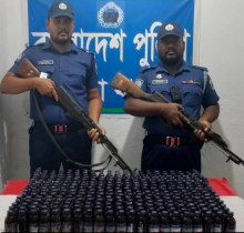 বাঘায় ৩১৭ বোতল স্কাফ সিরাপ উদ্ধার করলো থানা পুলিশ