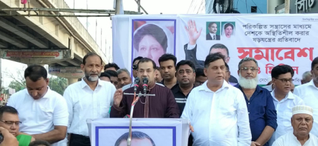 জামালপুরে বিএনপির সমাবেশ শেষে বিক্ষোভ মিছিল, হাসিনাকে নিয়ে স্লোগান