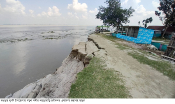 ধুনট নৌবন্দরে যমুনার ভাঙন অব্যাহত,কোটি টাকার জিওব্যাগ বিফলে 