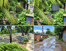 ময়লার স্তূপে বিপর্যস্ত বানারীপাড়া পৌরসভা