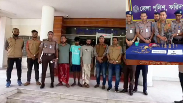 ফরিদপুরে মন্দিরের চুরি যাওয়া মালামালসহ চক্রের ৪ সদস্য গ্রেপ্তার